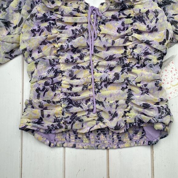 NWT Free People Mabel Printed Blouse - Picture 12 of 15